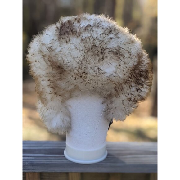 Vintage 60s Sheepskin Shearling Fur Hat With Pom Poms Made in Italy Boho Winter - Picture 5 of 16
